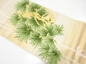 アンティーク　松に竹笹模様織り出し袋帯（材料）